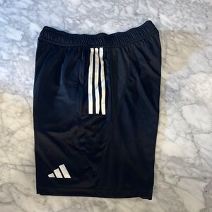 Adidas Men's Black and White Athletic Shorts